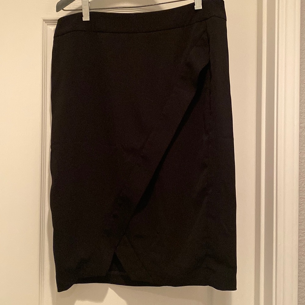 INC black asymmetrical midi skirt size 10